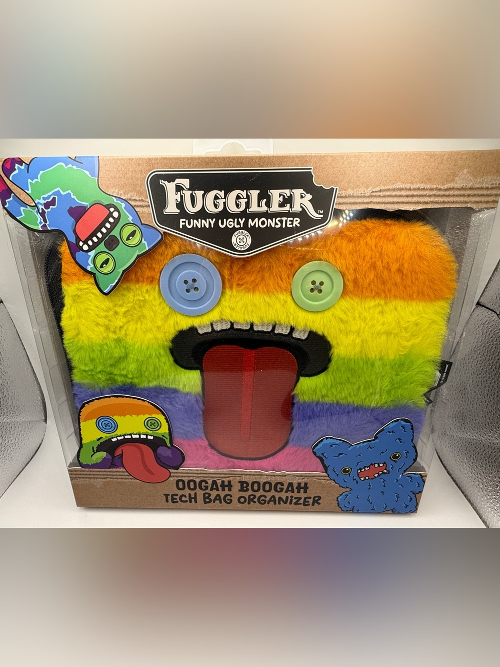 Fuggler Rainbow Oogah Boogah Tech Bag Organizer - Plush Stripe - Picture 5 of 5